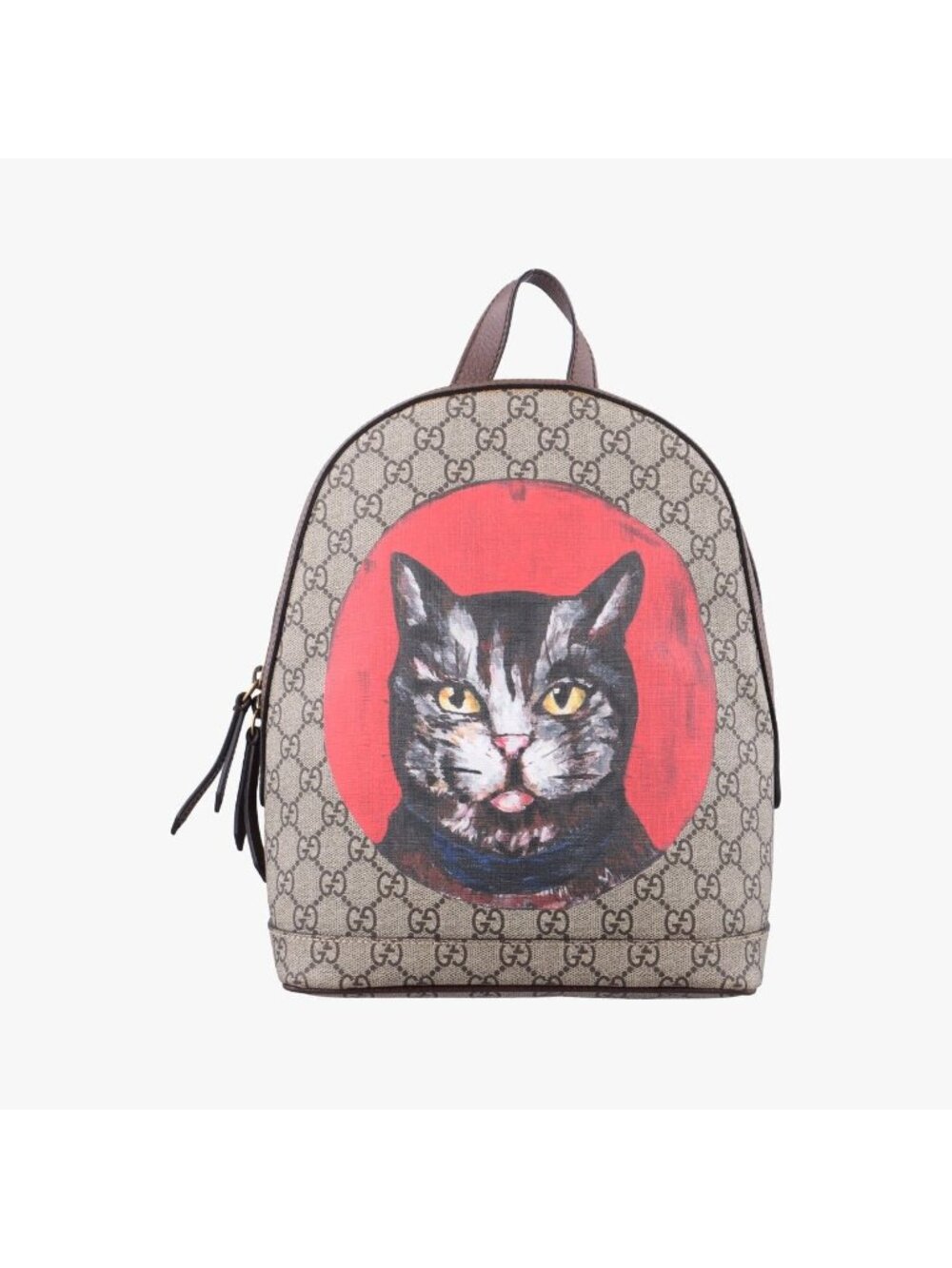 Gucci GG Supreme Bosco Dog Print Beige Multicolor Backpack